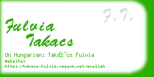 fulvia takacs business card
